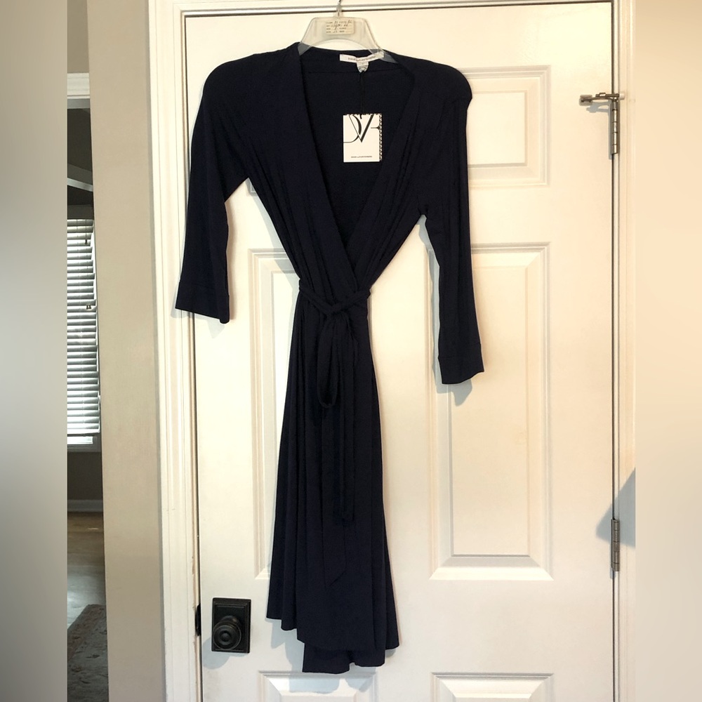 Blue wrap dress with tags